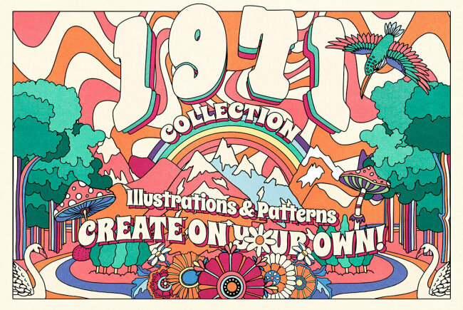 The Retro Graphics Collection by The Time Voyagers at Vintage Voyage Design