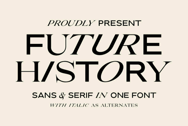 Future History: A Sans and a Serif in One from Sarid Ezra