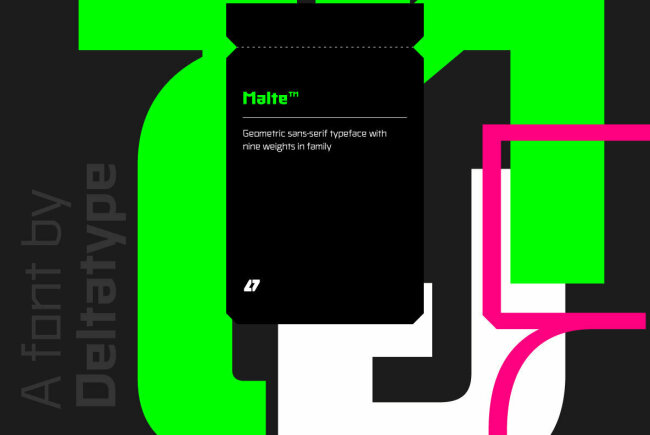 A Modern Geometric Sans Serif With A Futuristic Edge: Malte From Deltatype