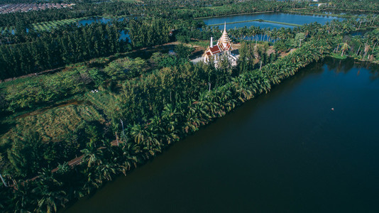 Drone Photo of Thai Temple