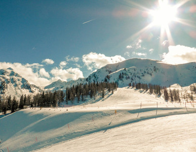 Sunny ski day