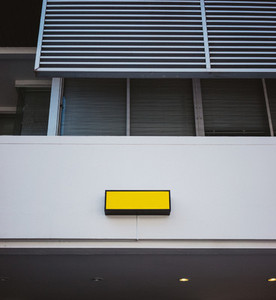 Modern Studio with Yellow Sign