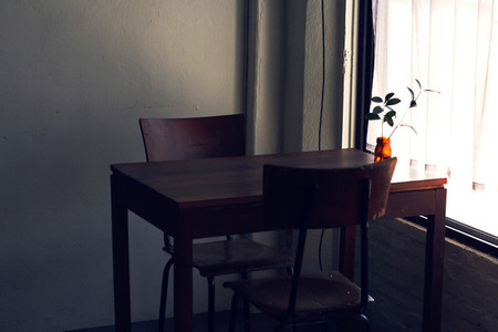 Interior of minimal style cafe