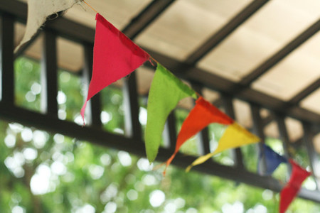 Colorful bunting flags
