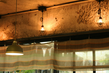 Warm lighting in cafe 01