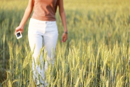 Young girl in wheat field 02