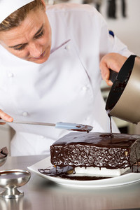 Pastry chef in the kitchen