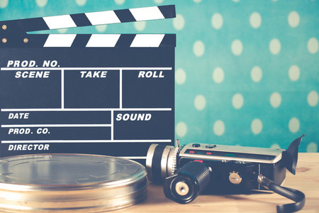 Clapperboard with your camera