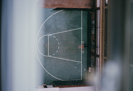 Rainy Basketball Court