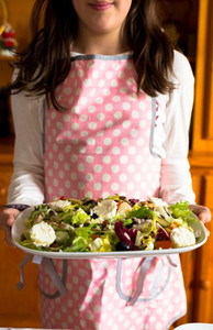 Girl with a salad