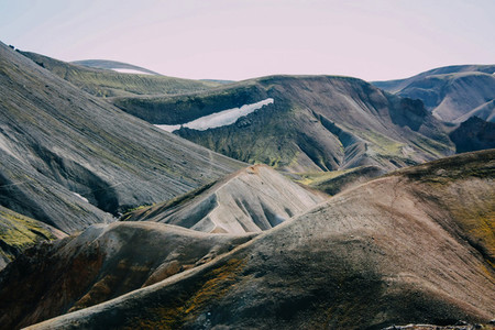 Icelandic landscape  Beautiful mountains and volcanic area with