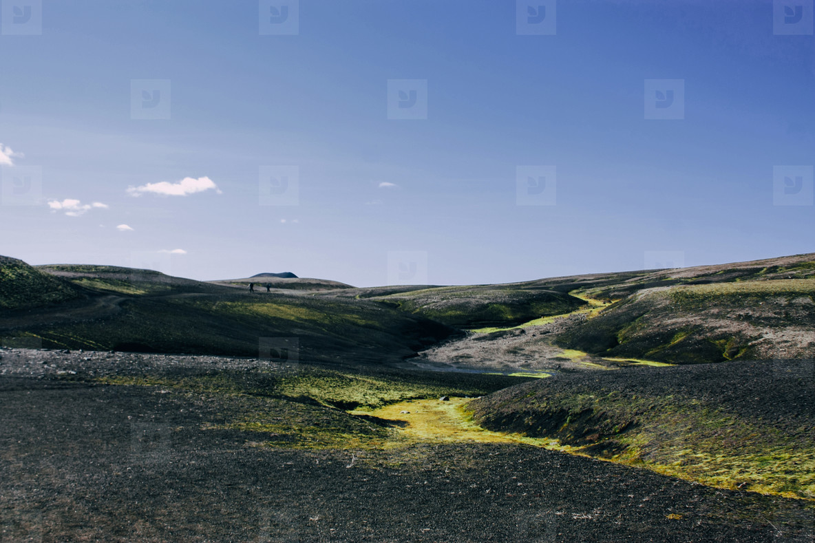 Icelandic landscape. Beautiful mountains and volcanic area
