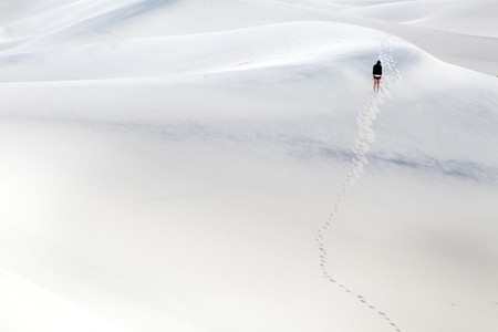 Lone figure in Sand dunes