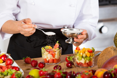 Chef with fruits