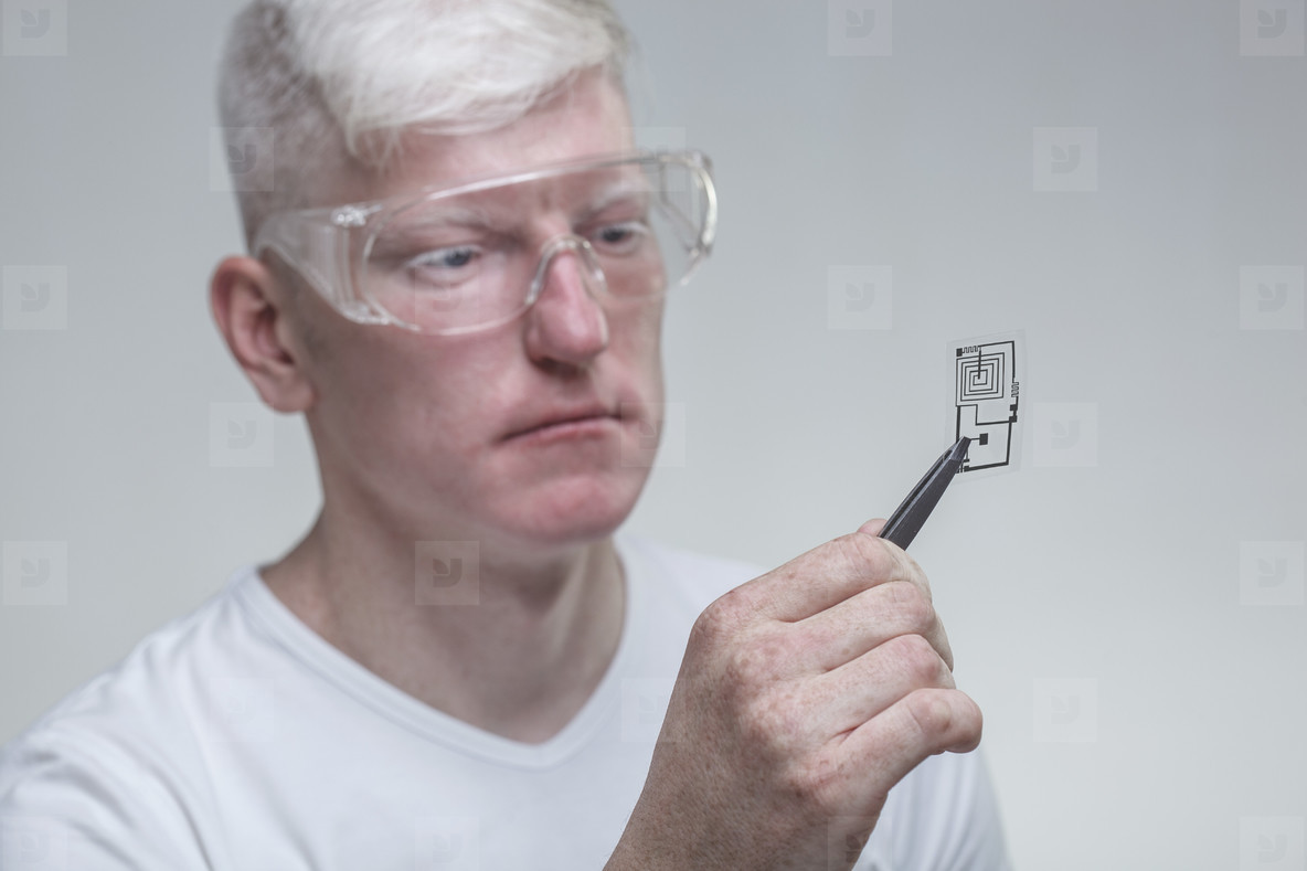 Futuristic Albino Man 07