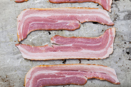 Fresh bacon strips