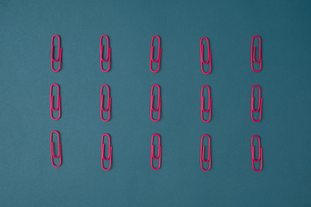 Pink paperclips
