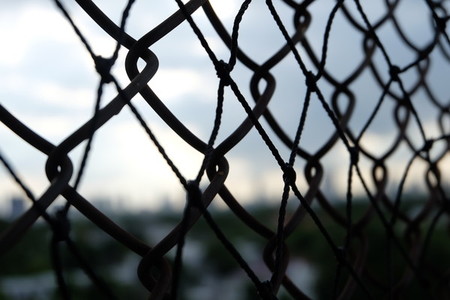 Close up of wire fence