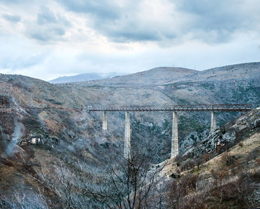 The highest railway bridge in Europe near Kolasin