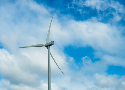 Wind turbine with the background of the sky