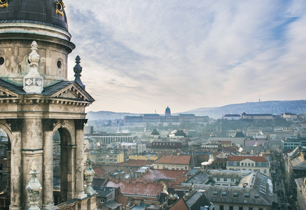 The view over Budapest Hungary from Saint Istvans Basilica vi
