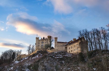 Hohenschwangau castle in Bavaria winter