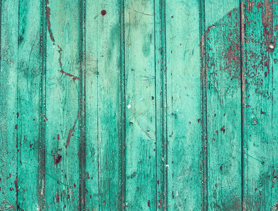 Old rustic painted cracky green turqouise wooden texture