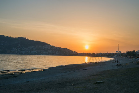 Sunset at the beach in Alanya  Turkey