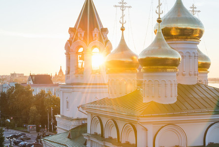 Church in a sunset rays  Nizhniy Novgorod  Russia