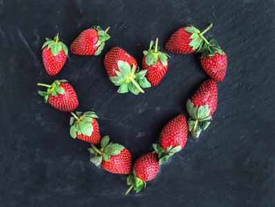 Saint Valentines day greeting berry set fresh garden strawberr