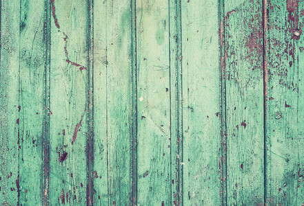 Old rustic painted cracky green wooden texture