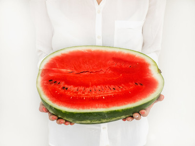 A half of a big watermelon