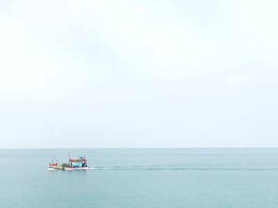 Fishing boat in ocean