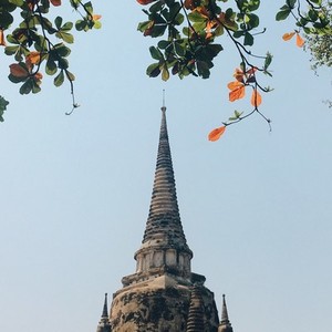 Old pagoda with blue sky