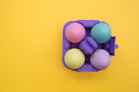 Color Easter eggs in box