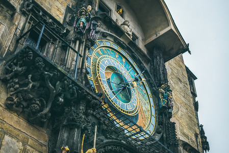Medieval astronomical clock  Prague  Chech Republic