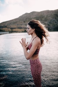 Beautiful woman practicing yoga