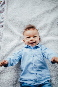Portrait of smiling male toddler