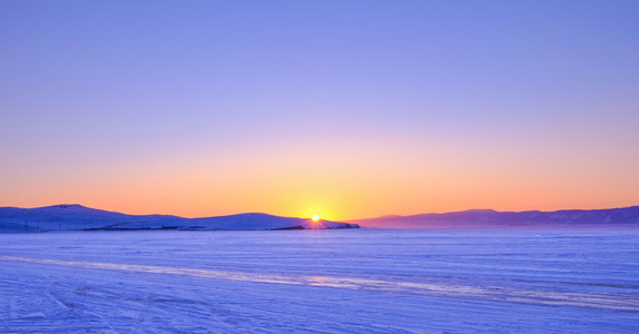 Sunset in Baikal Lake