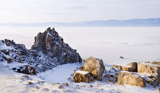 Shamanka rock in winter