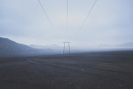 Power pole in Iceland 01