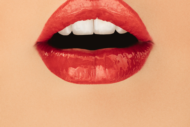 Poster of woman with red lipstick