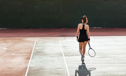 Female tennis player on the court