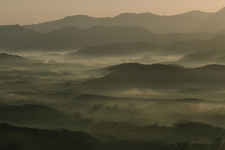 Morning mist mountain 03