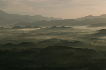 Morning mist mountain 04
