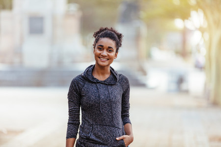 Smiling woman runner