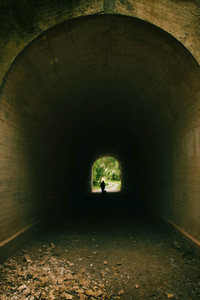 Tunnel in autumn