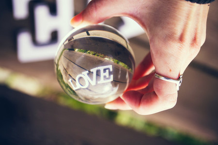 Love word through a ball