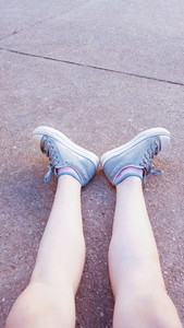 Teen feet with sneakers
