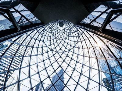 Modern Abstract Glass Dome